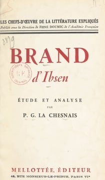 Brand, d'Ibsen - Étude et analyse