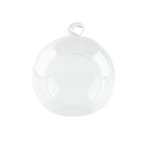 Suspension boule en verre avec trou  - Hauteur 10 cm - Cultura Collection - Botanique nature