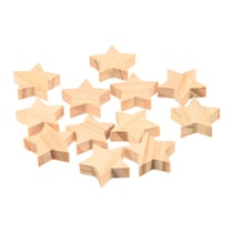 Set de 12 étoiles en bois 3 cm - Créalia