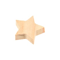 Set de 12 étoiles en bois 3 cm - Créalia