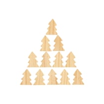 Set de 12 sapins en bois 3 cm - Créalia