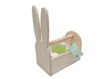 Panier en bois de chasse aux œufs et 2 œufs à décorer Créalia