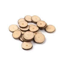 20 rondins de bois forme ronde - bois naturel