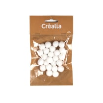 24 pompons flocons de neige - 1.5 cm