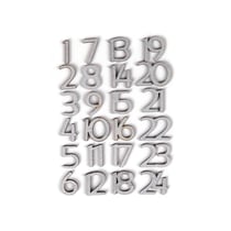 24 chiffres pour calendrier de l'Avent - argent