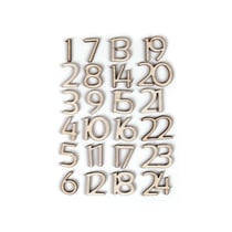 24 chiffres de l'Avent - bois brut