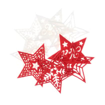 8 accessoires feutrine - étoiles - rouge/écru - Cultura Collection Noël Cosy