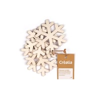 4 formes pleines - flocons - 7cm   - Cultura Collection Noël Cosy