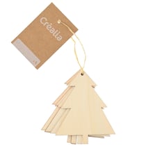 Set de 4 sapins en bois ajouré 7 cm - Collection Cosy Vintage - Créalia