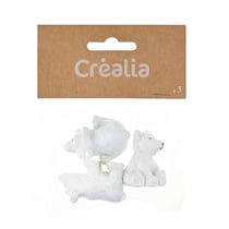 Set de 3 oursons en résine 3,5 cm - Créalia