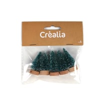 Set de 5 mini sapins enneigés 4 cm - Créalia