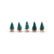 Set de 5 mini sapins enneigés 4 cm - Créalia