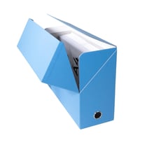 Boîte transfert Dos 120mm papier toilé - Bleu - Exacompta