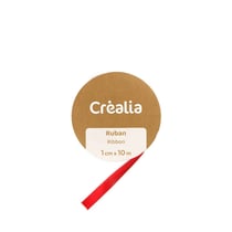 Ruban satin rouge - 10 m x 1 cm - Cultura Collection
