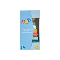 Pyramide d'éveil en bois - 8 Anneaux