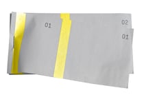 Exacompta – Bloc vendeur à bande couleur jaune – 100 feuillets – Double numérotage – 6,6 × 13,5 cm