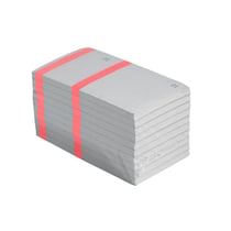 Exacompta – Bloc vendeur à bande couleur rouge – 100 feuillets – Double numérotage – 6,6 × 13,5 cm