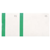 Exacompta – Bloc vendeur à bande couleur verte – 100 feuillets – Double numérotage – 6,6 × 13,5 cm