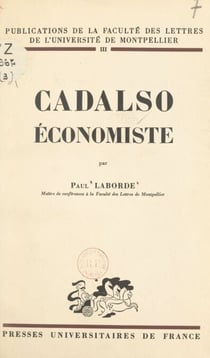 Cadalso économiste