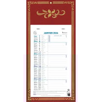 Calendrier mural mensuel 2026 Exacompta - 12 mois - Modèles aléatoires - Skytos - 16 x 33 cm - Vendu à l'unité