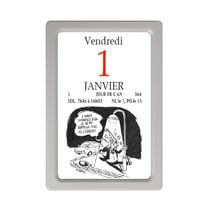 Bloc éphéméride 2026 Exacompta - Bleu - 6,5 x 9,7 cm - Comique