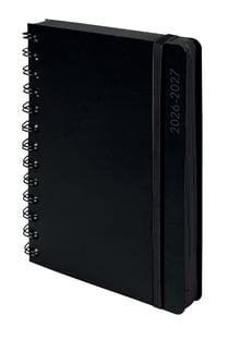 Agenda scolaire semainier 2026/2027 Exacompta - Noir - 12 x 17 cm - Forum Black & Color 