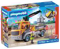 Playmobil - Camion grue, ouvrier & accessoires - 71750 - La construction