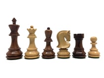 Coffret de 32 pièces d'échecs en bois noble