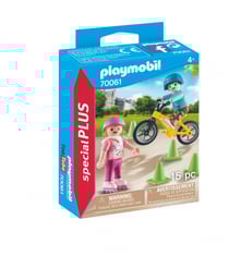 Enfants avec vàélo et rollers - Playmobil L'école - 70061