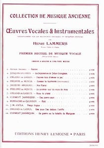 Œuvres vocales et instrumentales - partition choeur mixte
