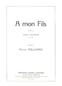 À mon fils - partition voix et orchestre