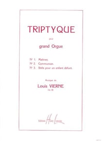 Triptyque Op.58 - partition orgue