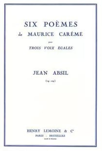 Poèmes de M. Carême (6) - partition 3 voix