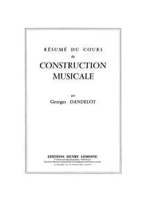 Résumé de cours de construction musicale