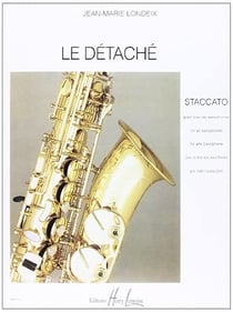 Détaché (staccato) - partition saxophone