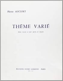 Thème varié - partition flûte à bec alto et piano