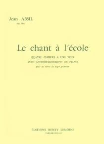 Chant à l'école Op.144 - partition chœur