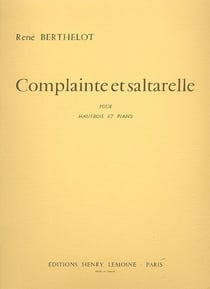 Complainte et Saltarelle - partition hautbois