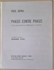 Phase contre Phase - partition saxophone SIB