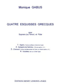 Esquisses Grecques (4) - partition voix et flûte