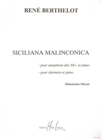 Siciliana Malinconica - partition saxophone MIB