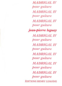 Madrigal IV - Guitare 
