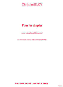 Pour les Simples - partition voix D'alto et flûte
