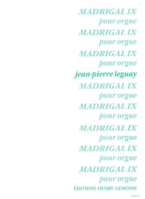 Madrigal IX - partition orgue