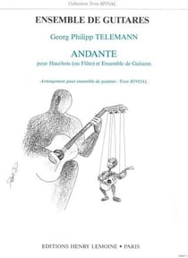 Andante - partition flûte ou hautbois et 4 guitares