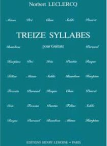Syllabes (13) - partition guitare