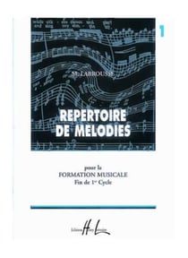 Répertoire de Mélodies Vol.1 - partition formation musicale
