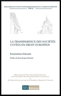 La transparence des societes cotees en droit europeen
