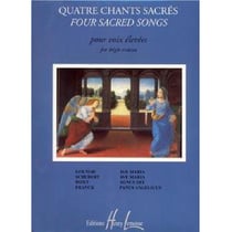 Chants sacres (4) --- voix elevees et piano
