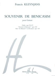 Souvenir de Benicasim Op.142 - partition guitare